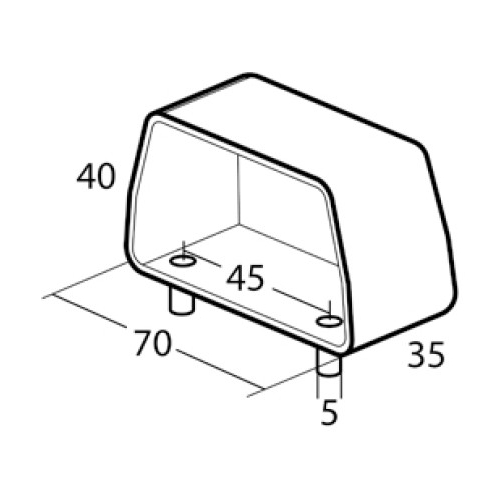 ΦΩΤΑ ΠΙΝΑΚΙΔΑΣ 12/24V ΓΙΑ ΤΡΕΙΛΕΡ (ΛΑΜΠΑ C5W - 70 Χ 40 Χ 35mm) - 1 ΤΕΜ.