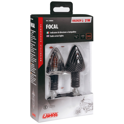 ΦΛΑΣ ΜΗΧΑΝΗΣ FOCAL 12V 21W (78x37mm) CARBON -2 ΤΕΜ.