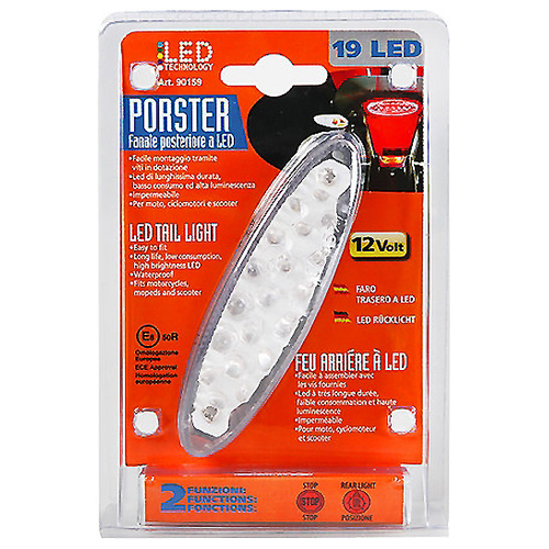 ΦΑΝΑΡΙ ΠΙΣΩ ΜΗΧΑΝΗΣ PORSTER 12V 19LED 2 ΧΡΗΣΕΩΝ (ΦΩΣ ΘΕΣΕΩΣ/STOP)  -1ΤΕΜ.