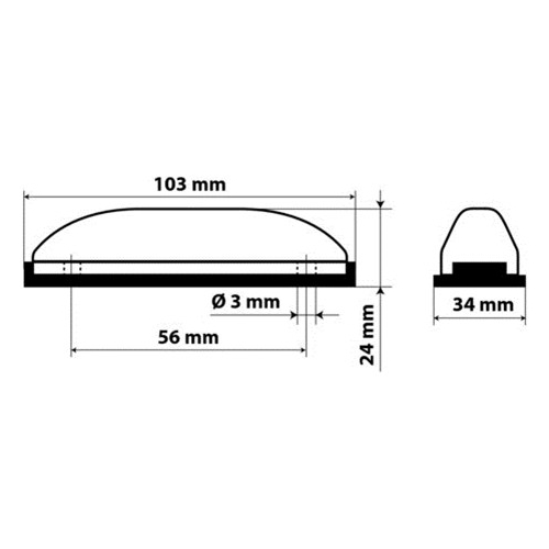 ΦΩΣ ΦΟΡΤΗΓΟΥ 4LED ΛΕΥΚΟ 24V 103mm