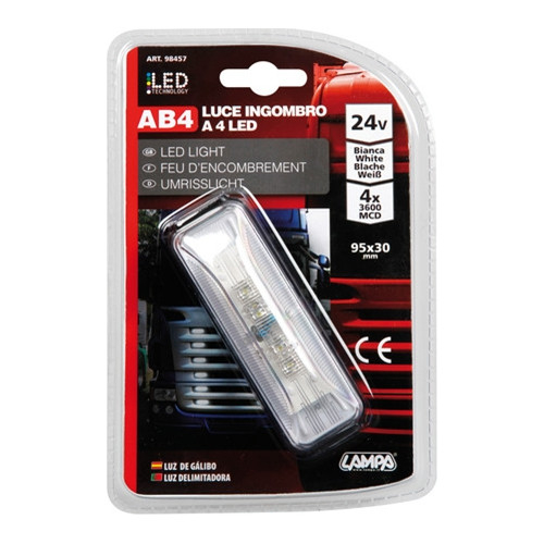 ΦΩΣ ΦΟΡΤΗΓΟΥ 4LED ΛΕΥΚΟ 24V 103mm