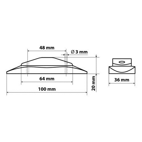 ΦΩΣ ΦΟΡΤΗΓΟΥ 2LED ΠΟΡΤΟΚΑΛΙ 24V 100mm