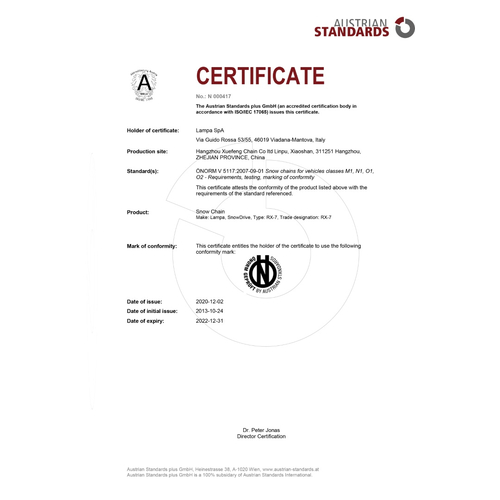 ΑΛΥΣΙΔΕΣ ΧΙΟΝΙΟΥ RX-7 7MM GR6.5 LAMPA - 2 ΤΕΜ.