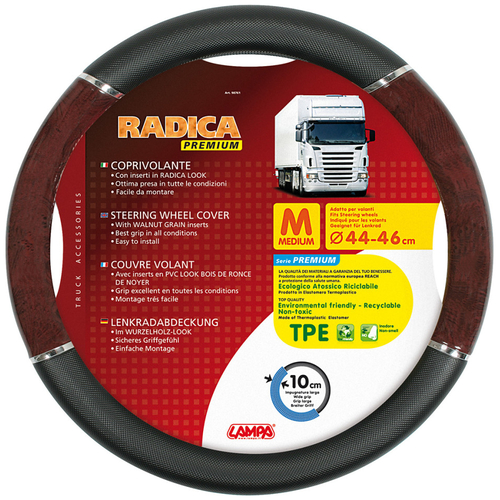 ΚΑΛΥΜΜΑ ΤΙΜΟΝΙΟΥ ΦΟΡΤΗΓΟΥ RADICA (M) 44-46cm (ΜΑΥΡΟ/ΞΥΛΟ/ΟΙΚΟΛΟΓΙΚΟ/ΑΟΣΜΟ)