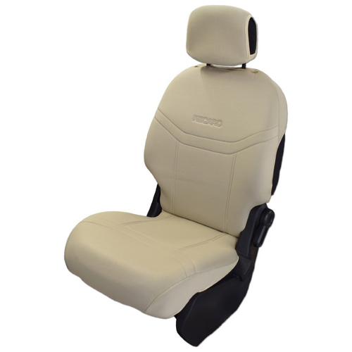 ΗΜΙΚΑΛΥΜΜΑΤΑ ΚΑΘΙΣΜΑΤΩΝ BUCKET RECARO ΜΠΕΖ ΜΕ ΥΠΟΔΟΧΗ ΠΡΟΣΚΕΦΑΛΟΥ ΜΕ VELCRO ΚΑΙ ΠΡΟΣΚΕΦΑΛΑ (2 ΤΕΜ.)