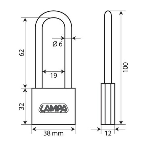 ΛΟΥΚΕΤΟ 50mm XL STANDARD ΜΕ 3 ΚΛΕΙΔΙΑ