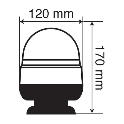 ΦΑΡΟΣ RL-4 12V/24V 3 ΧΡΗΣΕΩΝ ΜΑΓΝΗΤΙΚΟΣ ΠΟΡΤΟΚΑΛΙ 120x170mm