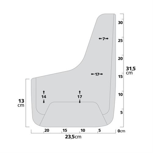 ΛΑΣΠΩΤΗΡΕΣ SPLASH-GUARDS (M) 23,5 Χ 31,5 cm UNIVERSAL - 2 ΤΕΜ.
