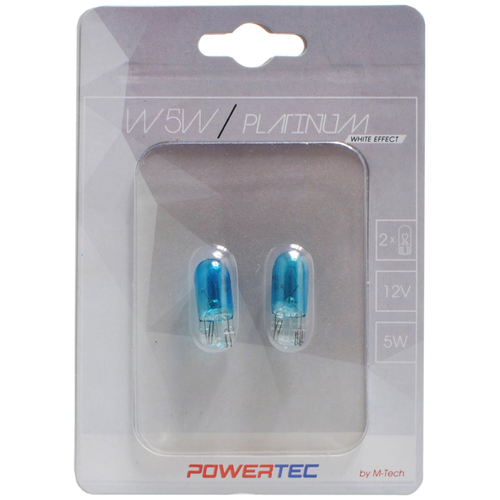 W5W 12V 5W (T10) W2.1x9.5d POWERTECK PLATINUM 2ΤΕΜ. M-TECH