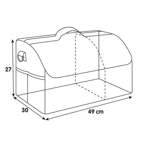ΤΣΑΝΤΑ ORGANIZER ΠΟΡΤ ΜΠΑΓΚΑΖ TRUNK ORGANIZER ΑΔΙΑΒΡΟΧΟ (M) 2 ΘΕΣΕΩΝ+4 ΤΣΕΠΕΣ (49x30 cm)