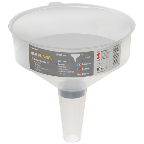 ΧΩΝΙ ΜΕ ΦΙΛΤΡΟ MAXI FUNNEL ΓΙΑ ΛΑΔΙ ΚΙΝΗΤΗΡΑ ΔΙΑΜΕΤΡΟΥ 185mm ΥΨΟΥΣ 210 ΚΑΙ ΔΙΑΜΕΤΡΟΥ ΣΤΟΜΙΟΥ 25mm