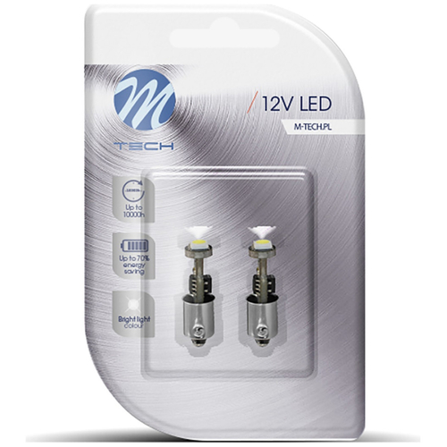 T4W 12V 0,72W BA9s (ΜΙΝΙΟΝ) LED 1xSMD5050 CAN-BUS ΛΕΥΚΟ BLISTER 2ΤΕΜ.