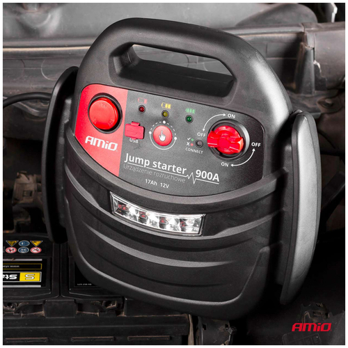 ΕΚΚΙΝΗΤΗΣ ΜΠΑΤΑΡΙΑΣ STARTER 4 ΣΕ 1 17Ah 12V DC 300A (700A max) 250PSI ΜΕ ΚΟΜΠΡΕΣΕΡ ΑΕΡΑ / ΜΑΝΟΜΕΤΡΟ / 3 LED / 2 ΠΡΙΖΕΣ 12V / 1 ΘΥΡΑ USB 5V 2,1A SENA ΓΙΑ ΒΕΝΖΙΝΗ ΚΑΙ DIESEL AMiO - 1 ΤΕΜ.
