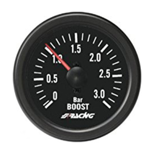 ΜΠΑΡΟΜΕΤΡΟ 0-3.0 BAR ΜΑΥΡΟ 52mm 2 INCH BLACK LINE ΓΙΑ ΚΙΝΗΤΗΡΕΣ TURBODIESEL
