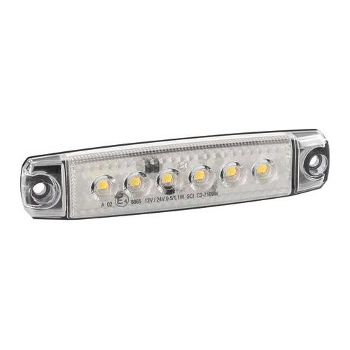 ΦΩΣ ΟΓΚΟΥ 6LED ΛΕΥΚΟ 12/24V 96mm ΑΔΙΑΒΡΟΧΟ 1ΤΕΜ.