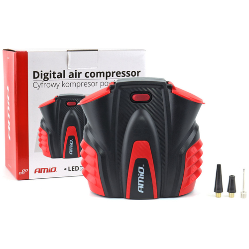 ΚΟΜΠΡΕΣΕΡ ΑΕΡΑ 12V 10bar/150psi ΜΕ 3 ΑΝΤΑΠΤΟΡΕΣ ΚΑΙ ΨΗΦΙΑΚΗ ΕΝΔΕΙΞΗ ACOMP-16 AMIO