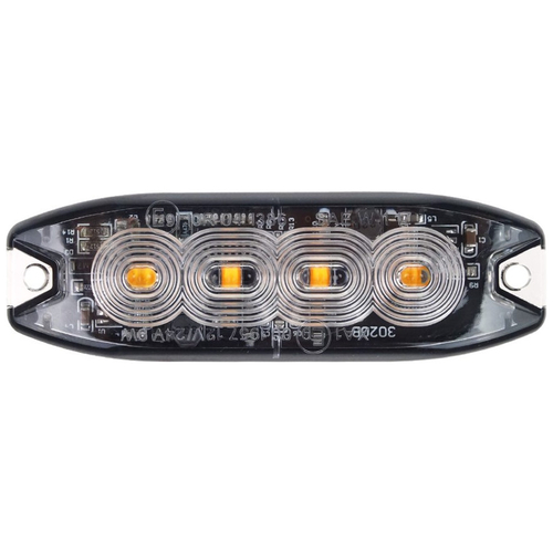 ΣΤΡΟΜΠΟ 12/24V 10x3x0,9cm ΠΟΡΤΟΚΑΛΙ 4LED 12W (4x3W) R65 R10 IP68 AMiO - 1 ΤΕΜ.