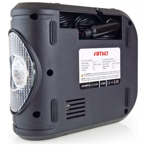 ΚΟΜΠΡΕΣΕΡ ΑΕΡΑ ΕΛΑΣΤΙΚΩΝ ΨΗΦΙΑΚΟ 12V 150psi 10bar ΜΕ LED ΦΑΚΟ & ΚΑΛΩΔΙΟ 300cm