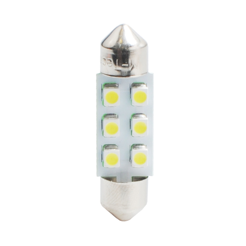 ΛΑΜΠΑΚΙΑ ΠΛΑΦΟΝΙΕΡΑΣ C5W/C10W 12V 0,48W SV8,5 36mm LED 6xSMD3528 ΛΕΥΚΟ 1ΤΕΜ.
