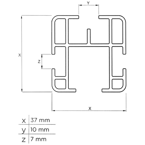 ΜΠΑΡΑ ΟΡΟΦΗΣ ΑΛΟΥΜΙΝΙΟΥ PROFESSIONAL M 125 cm ΓΙΑ ΕΠΑΓΓΕΛΜΑΤΙΚΑ ΟΧΗΜΑΤΑ ΜΕΝΑΒΟ - 1 ΤΕΜ.