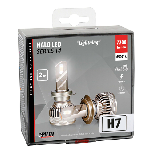 H7 9-32V PX26d 6.500K 7.200lm 45W HALO LED LIGHTING SERIES 14 G-XP SPESIAL CHIPS  LED KIT LAMPA - 2 TEM.