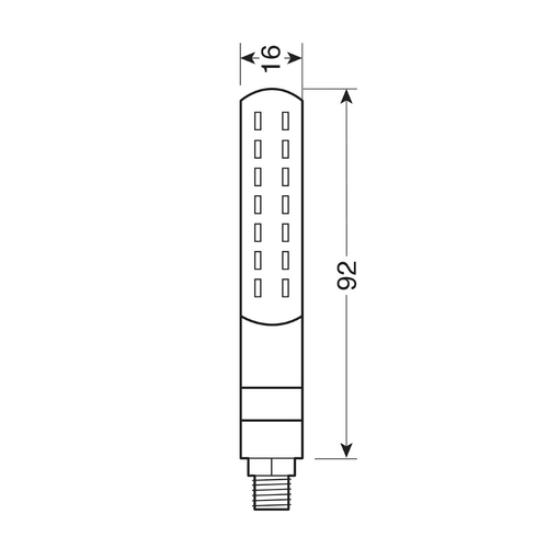 ΦΛΑΣ ΕΜΠΡΟΣ ΓΙΑ MOTO LINE SQ 12V SMD LED 2 ΧΡΗΣΕΩΝ ΘΕΣΕΩΣ/ΦΛΑΣ (ΜΑΥΡΟ 92 X 16 mm) - 2 ΤΕΜ.