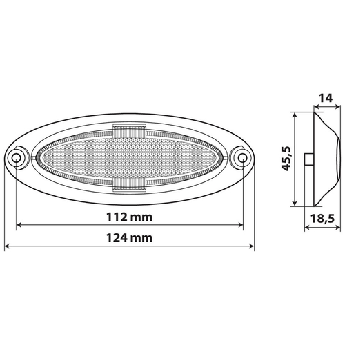 ΦΩΣ ΟΓΚΟΥ 4LED ΛΕΥΚΟ SMD 12/24V 124mm 1ΤΕΜ.
