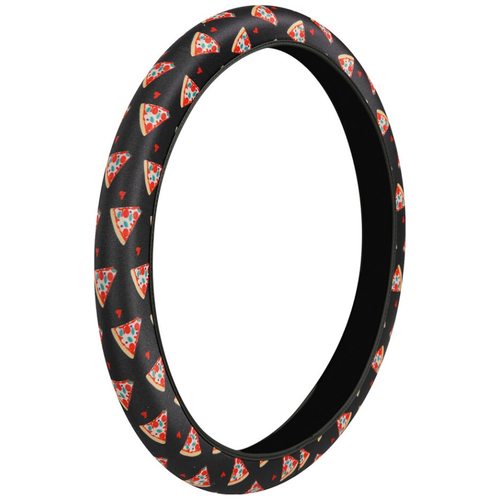 ΚΑΛΥΜΜΑ ΤΙΜΟΝΙΟΥ SKIN-COVER PIZZA (ΠΙΤΣΑ) 38/40cm (M) ΜΑΥΡΟ ΕΛΑΣΤΙΚΟ ΠΟΛΥΕΣΤΕΡΙΚΟ 2mm ΠΑΧΟΣ