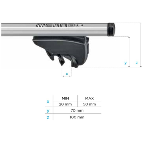 FORD TRANSIT CONNECT ΜΕ FLUSH RAILS 2013+ KIT ΜΕ ΜΠΑΡΕΣ ΟΡΟΦΗΣ ΑΛΟΥΜΙΝΙΟΥ ΜΕΝΑΒΟ (LINCE XL 8880/MB)