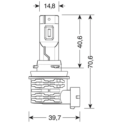 H8-H9-H11-H16 HALO KILLER PGJ19-X 9-32V -20W - 6500K - 3200lm HALO LED KIT SERIES 10 (12 LED ZES CHIPS) - 2 ΤΕΜ.