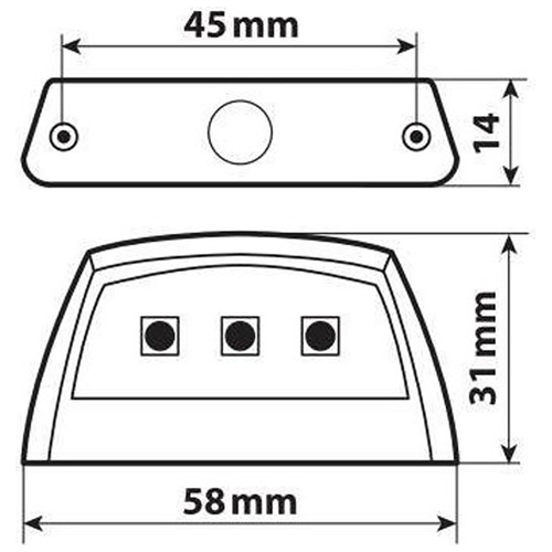 ΦΩΣ ΠΙΝΑΚΙΔΑΣ (ΠΛΑΦΟΝΙΕΡΑ) MOTO E-LON 12V 3LED SMD 58x31mm ΛΕΥΚΟ ΦΩΣ/ΜΑΥΡΟ ΧΡΩΜΑ 1ΤΕΜ