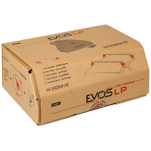 ΣΤΑΝΤΑΡ ΠΟΔΙ ΜΕ ΚΑΠΑΚΙΑ ΚΑΙ ΚΛΕΙΔΑΡΙΑ  EVOS LP LOW PROFILE (111x 70mm ) ΧΑΜΗΛΟ ΠΡΟΦΙΛ NORDRIVE - 4 ΤΕΜ.