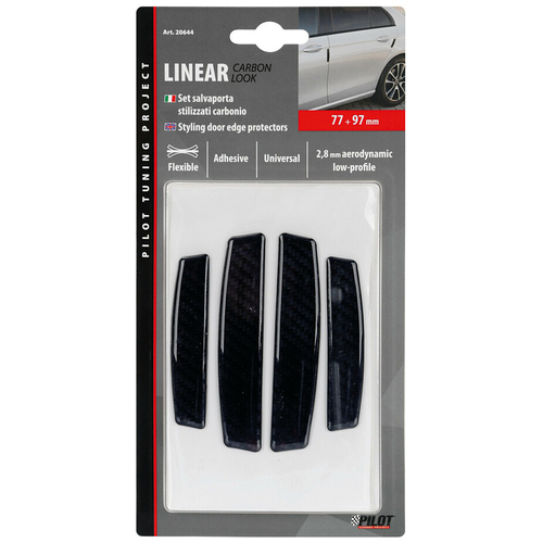 ΑΝΤΙΚΡΟΥΣΤΙΚΑ ΠΟΡΤΑΣ LINEAR CARBON LOOK 97+77mm ΠΑΧΟΥΣ 2,8mm 4ΤΕΜ.