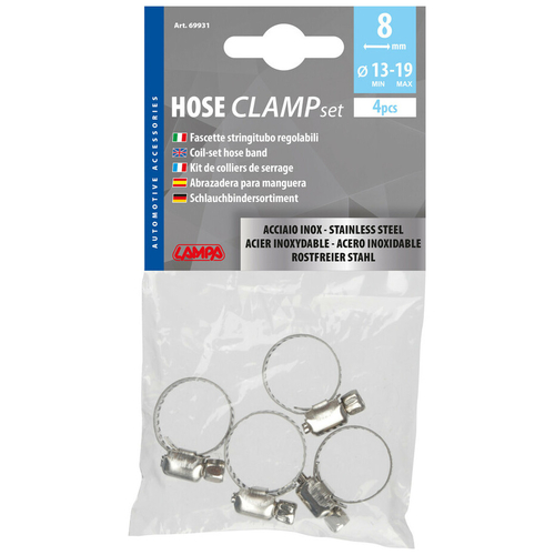 ΚΟΛΙΕΔΕΣ ΣΦΙΓΚΤΗΡΕΣ ΥΨΟΥΣ 8mm & ΔΙΑΜΕΤΡΟΥ 13>19mm ΑΠΟ ΑΝΟΞΕΙΔΩΤΟ ΑΤΣΑΛΙ 4 ΤΕΜ