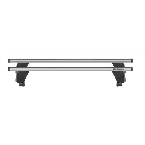 ΣΕΤ ROOF RACK ΜΠΑΡΕΣ ΟΡΟΦΗΣ ΑΛΟΥΜΙΝΙΟΥ DELTA L SILVER 141 cm ΣΕ AΣΗΜΙ ΧΡΩΜΑ ΜΕ ΚΑΠΑΚΙΑ ΑΚΡΩΝ TYPE G/FP ΓΙΑ ΑΠΛΗ ΟΡΟΦΗ MENABO - 2 ΤΕΜ.