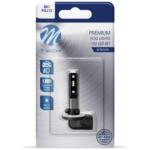 H27-881 12V PGJ13 6xSMD1616 LED 6.000K 280lm  PREMIUM FOG LED  M-TECH - 1 ΤΕΜ.