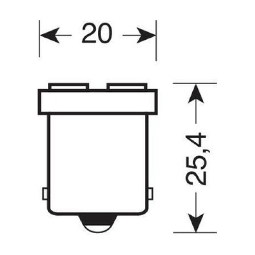 P21W BA15s 24V 4SMDx1CHIP LED 30lm ΚΟΚΚΙΝΟ ΚΟΥΤΙ LAMPA - 20 ΤΕΜ.