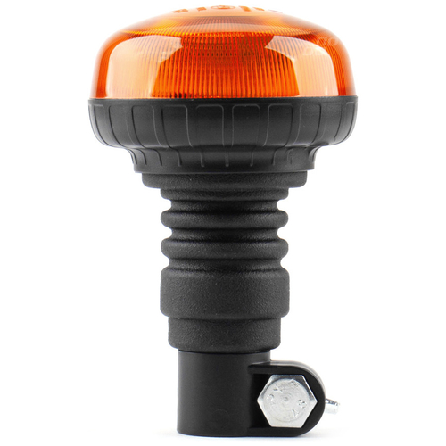 ΦΑΡΟΣ ΠΕΡΙΣΤΡΕΦΟΜΕΝΟΣ LED MINI 12/24V 18SMD ΕΛΑΣΤΙΚΟΣ ΒΙΔΩΤΟΣ ΠΟΡΤΟΚΑΛΙ 138x86mm AMIO -1 ΤΕΜ.