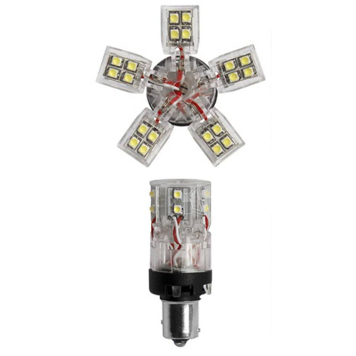 P21/5W 12V BAY15d 30LED ΔΙΠΟΛΙΚΟ ΛΕΥΚΟ MULTI-LED 1ΤΕΜ.
