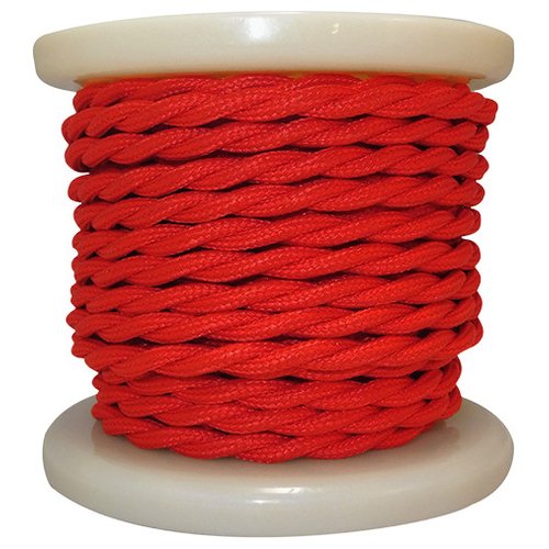 ELVHX - EL338021 | Textile Cable Τwist 2x0.75mm²- ρολλό 10mt –  ΚΟΚΚΙΝΟ