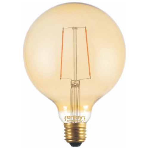ELVHX - EL822111 | LED FILLAMENT DIM Amber Glass G125-2|2.5W Ε27|2200k|200lm|{enjoysimplicity}™
