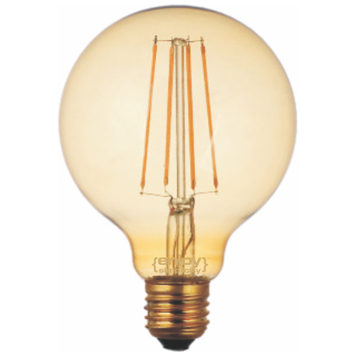 ELVHX - EL822113 | LED FILLAMENT DIM Amber Glass G95-4|4W Ε27|2200k|380lm|{enjoysimplicity}™