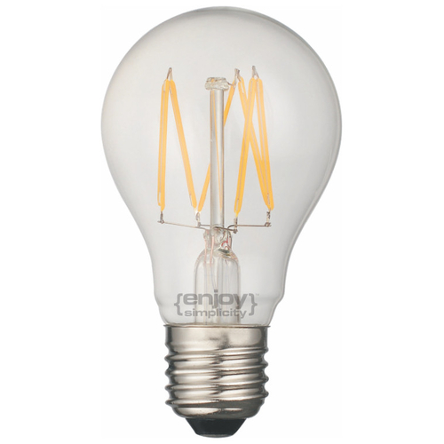 ELVHX - EL827005 | LED FILLAMENT CLEAR A60-6|6W Ε27|2700k|700lm|Nondim|{enjoysimplicity}™