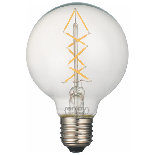 ELVHX - EL827010 | LED FILLAMENT CLEAR G80-8|3W Ε27|2700k|350lm|Non-Dim{enjoysimplicity}™