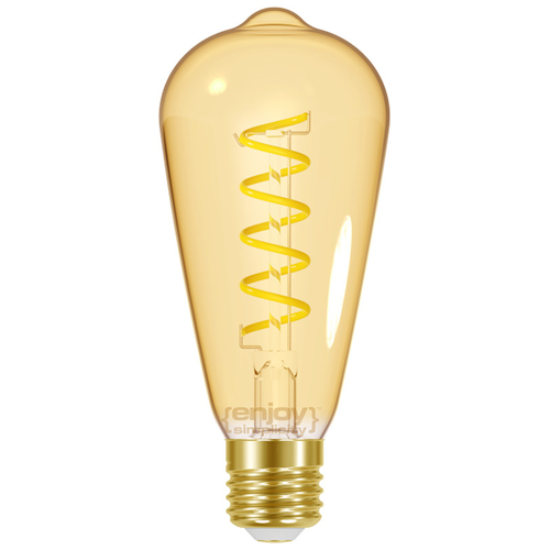 ELVHX - EL825202 | LED FILLAMENT SPIRAL AMBER|ST64 4.8W(>32w) E27|2000k|350lm|{enjoysimplicity}™