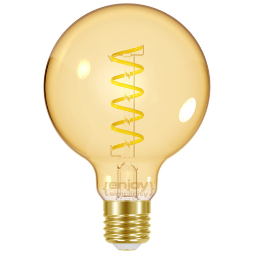 ELVHX - EL825203 | LED FILLAMENT SPIRAL AMBER|G95 4.8W(>32w) E27|2000k|350lm|{enjoysimplicity}™
