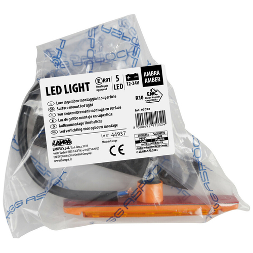 ΦΩΣ ΟΓΚΟΥ 12/24V 5xSMD LED ΠΟΡΤΟΚΑΛΙ 96x20mm ΜΕ ΕΓΚΡΙΣΗ ΤΥΠΟΥ R7/R10  LAMPA - 1 TEM.