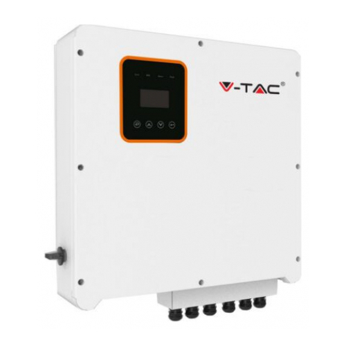 V-TAC Solar Inverter Φωτοβολταϊκών Τριφασικό Υβριδικό με οθόνη LCD On-Off Grid 8KW (8000W) IP66 11375