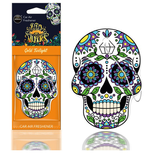 ΑΡΩΜΑΤΙΚΟ ΚΡΕΜΑΣΤΟ AROMA CAR MUERTOS  GOLD TATTOO ΑMiO - 1 TEM.