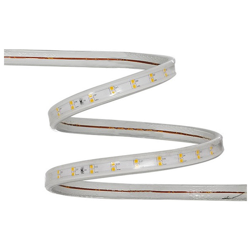 Ταινία LED 1m 9W/m 230V 120LED/m 2835 SMD 990lm/m 120° Αδιάβροχη IP67 Θερμό Λευκό 3000k GloboStar 63091